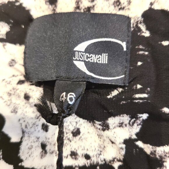 Just Cavalli Dress NWT IT 46 US 12 Black White Abstract Print Bodycon - Picture 8 of 12